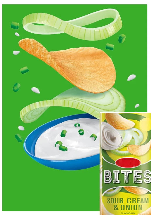 Bestin Bites Stacks Sour Cream and Onion Flavour Crisp Snack 140g x 12