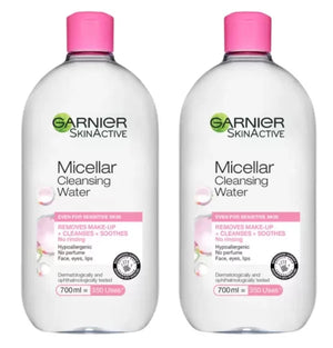 Garnier Micellar Cleansing Water Skin Face Make Up Remover Bottle Pack 2 x 700ml