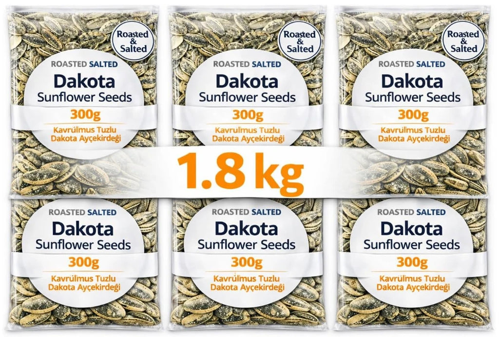 Bodrum Dakota Roasted and Salted Sunflower Seeds, 300g Pack of 6
