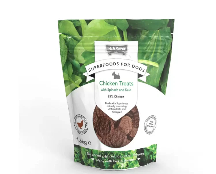 Irish Rover New Select Super foods For Dogs Food Chicken Spinach and Kale 1.5Kg