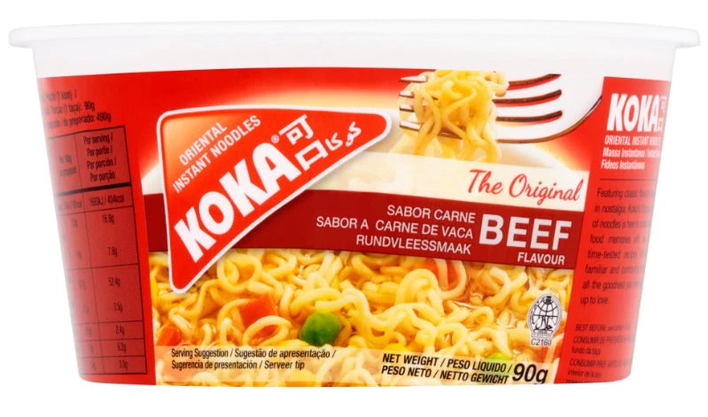 Koka Oriental Instant Noodles The Original Beef Flavour 12 Bowls of 90g