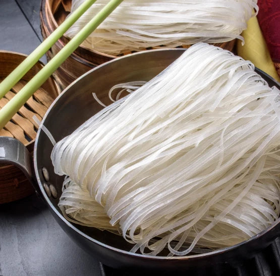 Vietnamese thick Rice Noodles, XL 10mm Gluten Free, Vegan, Pack of 3 x 400g