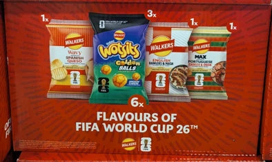 Walkers Flavours of FIFA World Cup 2026 - Multipack Crisps (6x150g)