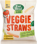 Eat Real Crisps Veggie Straws Chips Vegan Kale Tomato Spinach Box 24 Bags x 20g