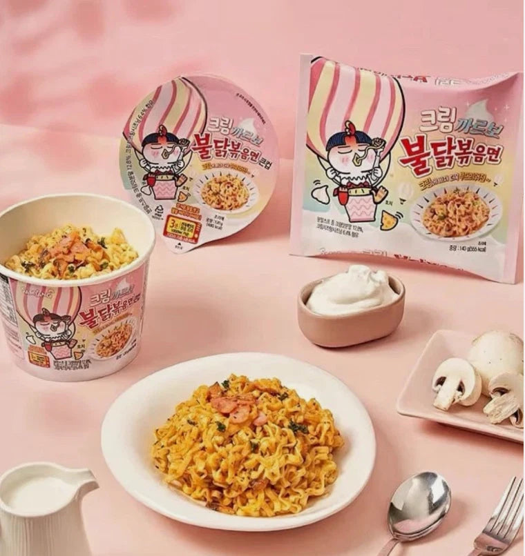 Samyang Buldak Ramen Carbonara, Spicy Chicken Flavor 105g Pack of 6