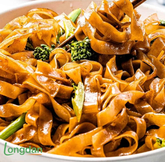 Loo Choo Wide Noodle Wheat-Based, Ideal for Soups and Stir-Fries, 300g