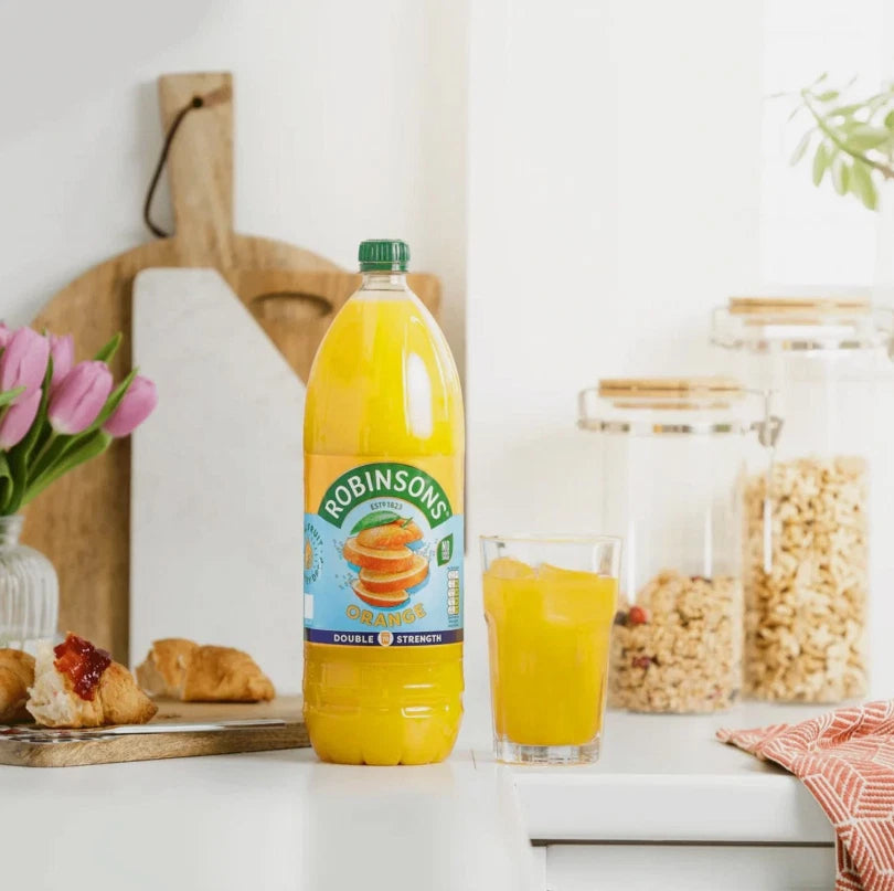 Robinsons Real Fruit Double Strength Orange Squash Juice No Sugar Pack 3 x 1.75L