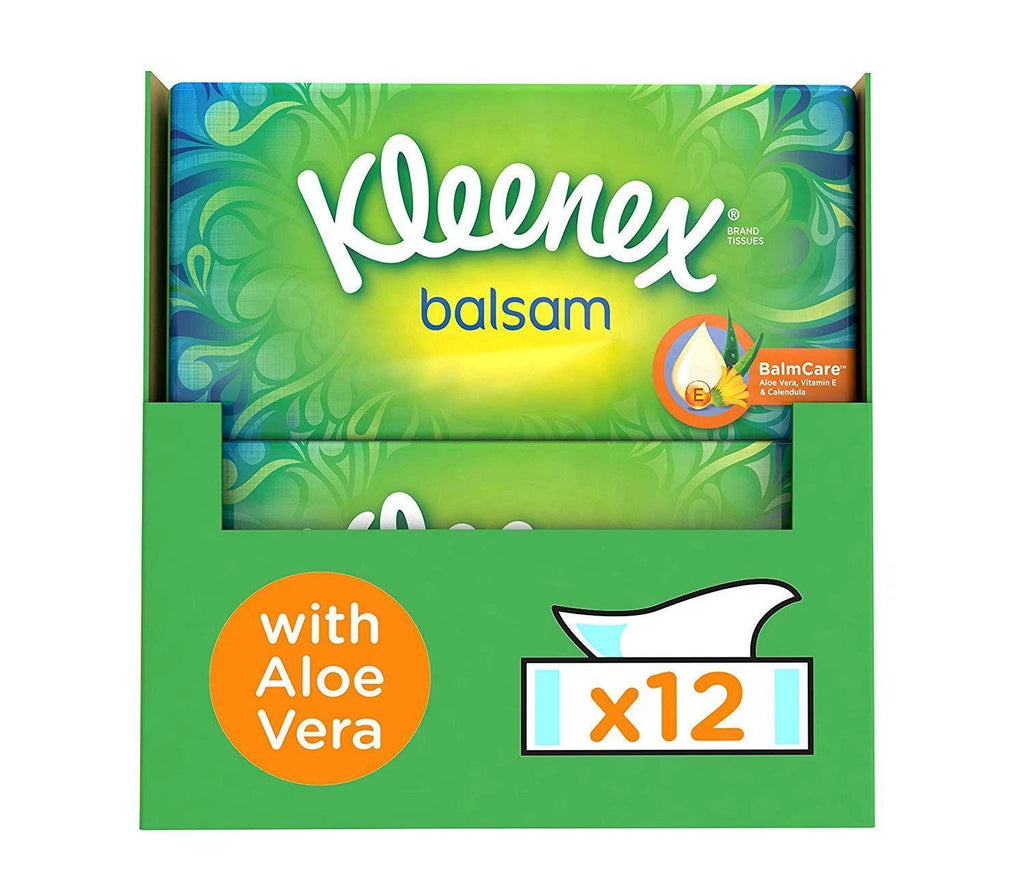 4 x Kleenex Balsam Facial Tissues - Pack of 6 Tissue Boxes