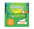 4 x Kleenex Balsam Facial Tissues - Pack of 6 Tissue Boxes