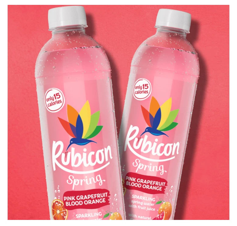 Rubicon Spring Pink Grapefruit Blood Orange Sparkling Spring Water 500ml x 12