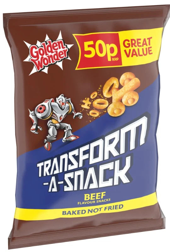Golden Wonder Transform-A-Snack Beef Flavour Snacks 27g Pack of 30
