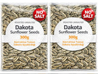Bodrum Dakota Roasted Unsalted (No Salt) Sunflower Seeds, No Salt 300g Pack of 2