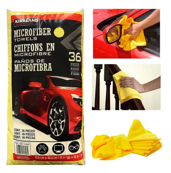 36 Kirkland Ultra Plush MicroFibre Large Clothes Towels Car Polish Household