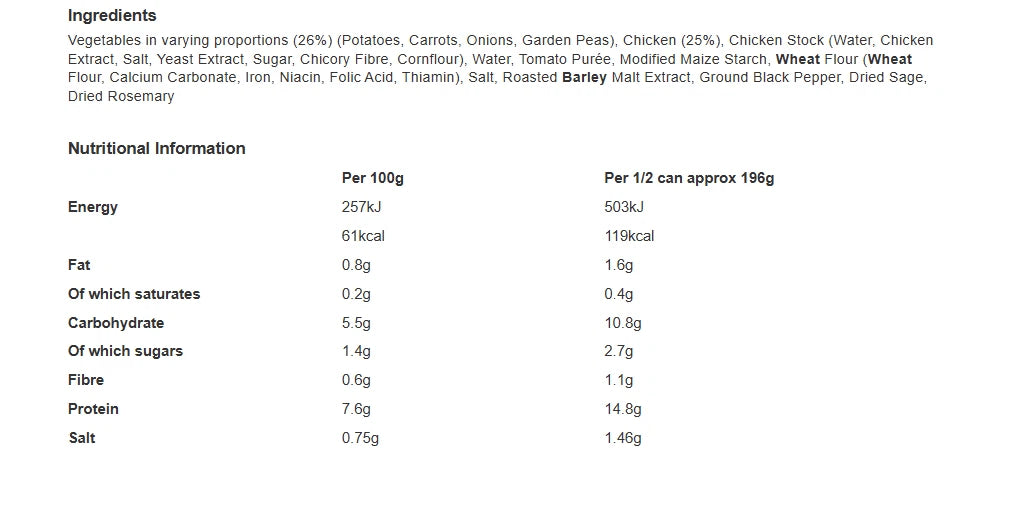Princes Chicken Casserole with Mixed Vegetables High in Protein 392g x 6