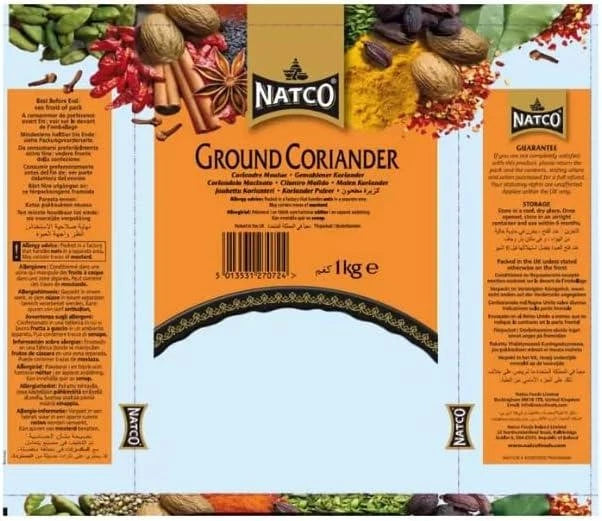 Natco Ground Coriander Powder, Premium Quality Spice, 1kg