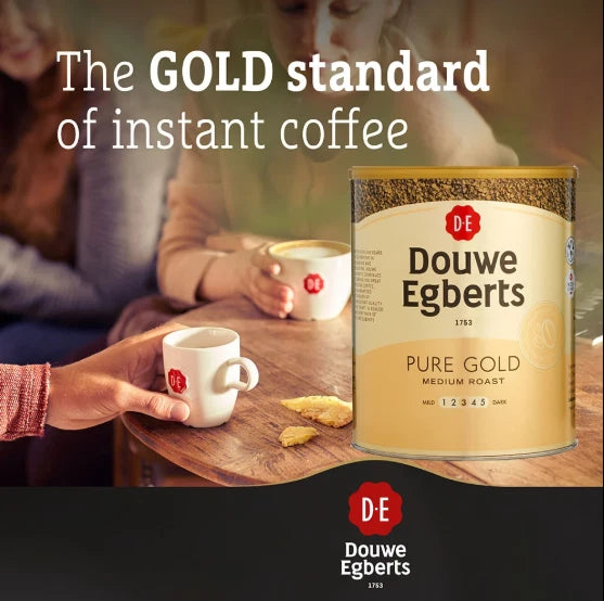 Douwe Egberts Pure Gold Coffee Tin Instant Medium 750g