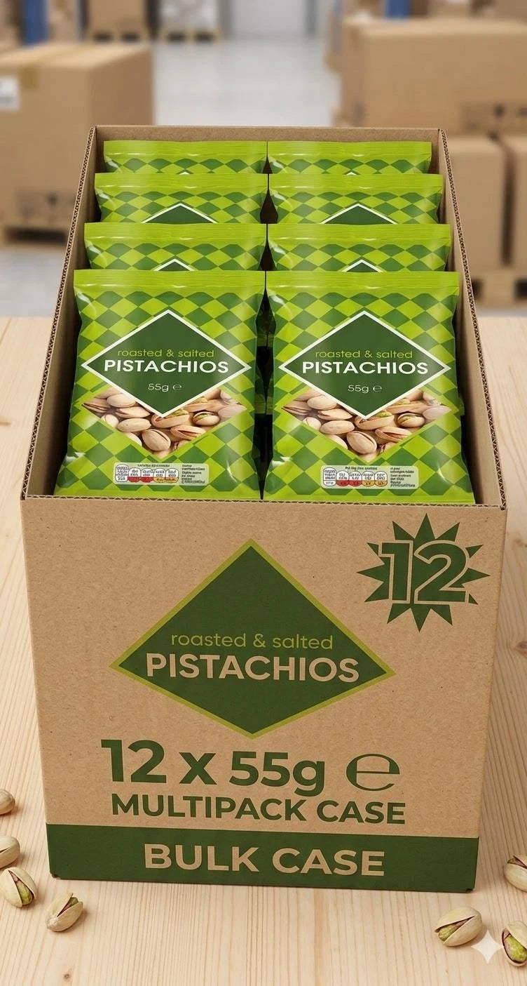 Bestin Roasted & Salted Pistachios 12 x 55g Pack