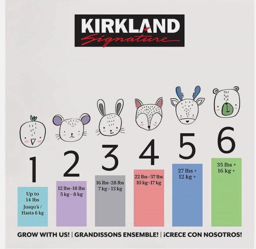 Kirkland Signature Baby Diapers Size 5 Nappy 12+kg Breathable Pack 168 Nappies