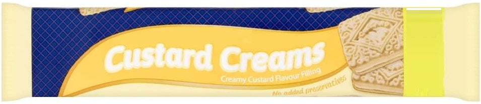 Custard Creams Biscuits, Creamy Custard Flavour Filling 150g × 16