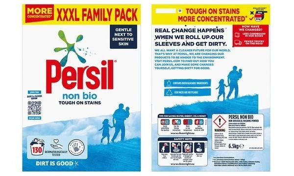 Persil Non-Bio Washing Powder Sensitive Skin Laundry Gentle Detergent 130 Washes