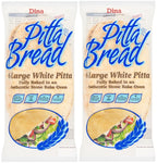Dina 6 Large White Pitta Bread 480g × 12