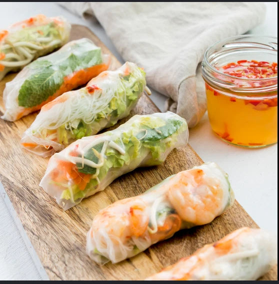 Longdan Vietnamese Rice Paper Round 22cm 500g Pack of 1 for Spring Rolls