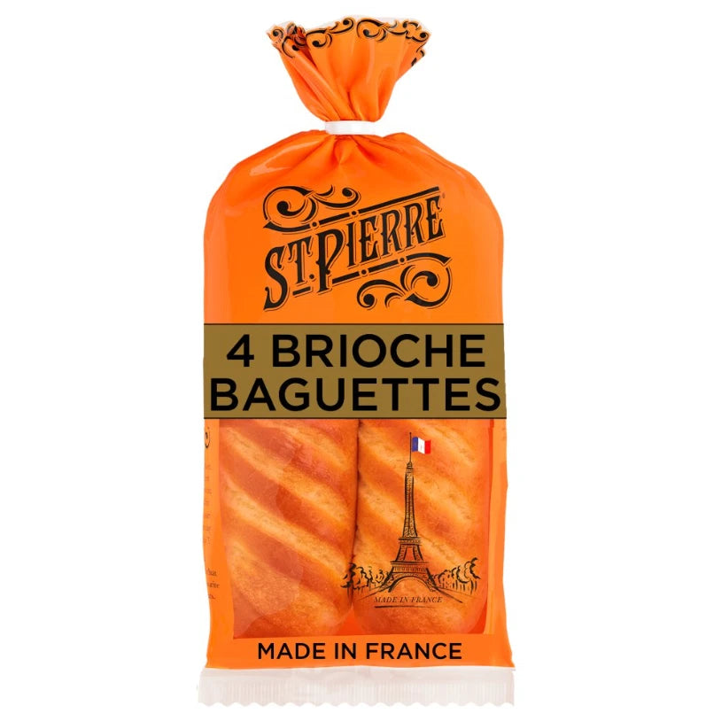 St Pierre Brioche Baguettes 2 Bags of 4 Catering French Brioche Bread