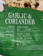 Leicester Handmade Garlic and Coriander Naans Bread Vegan Kosher 2 x 5 Pcs pack