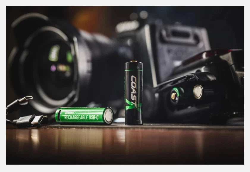 COAST ZITHION-X AA & AAA USB-C Rechargeable Lithium Batteries (8 Pack + Cable
