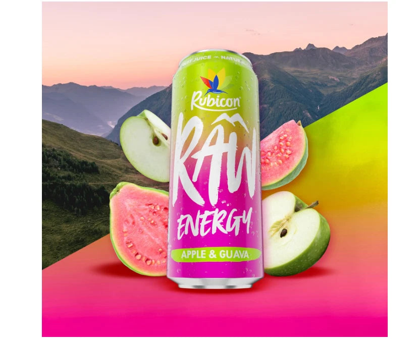 Rubicon Raw Energy Apple & Guava 500ml x 12