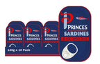 Princes Sardines in a Rich Tomato Sauce 120g Tin x 10 Pack Easy Open Tins