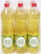 Sunflower Oil 2 Litre pack of 6 Cooking Oil for Frying, Baking & Roasting