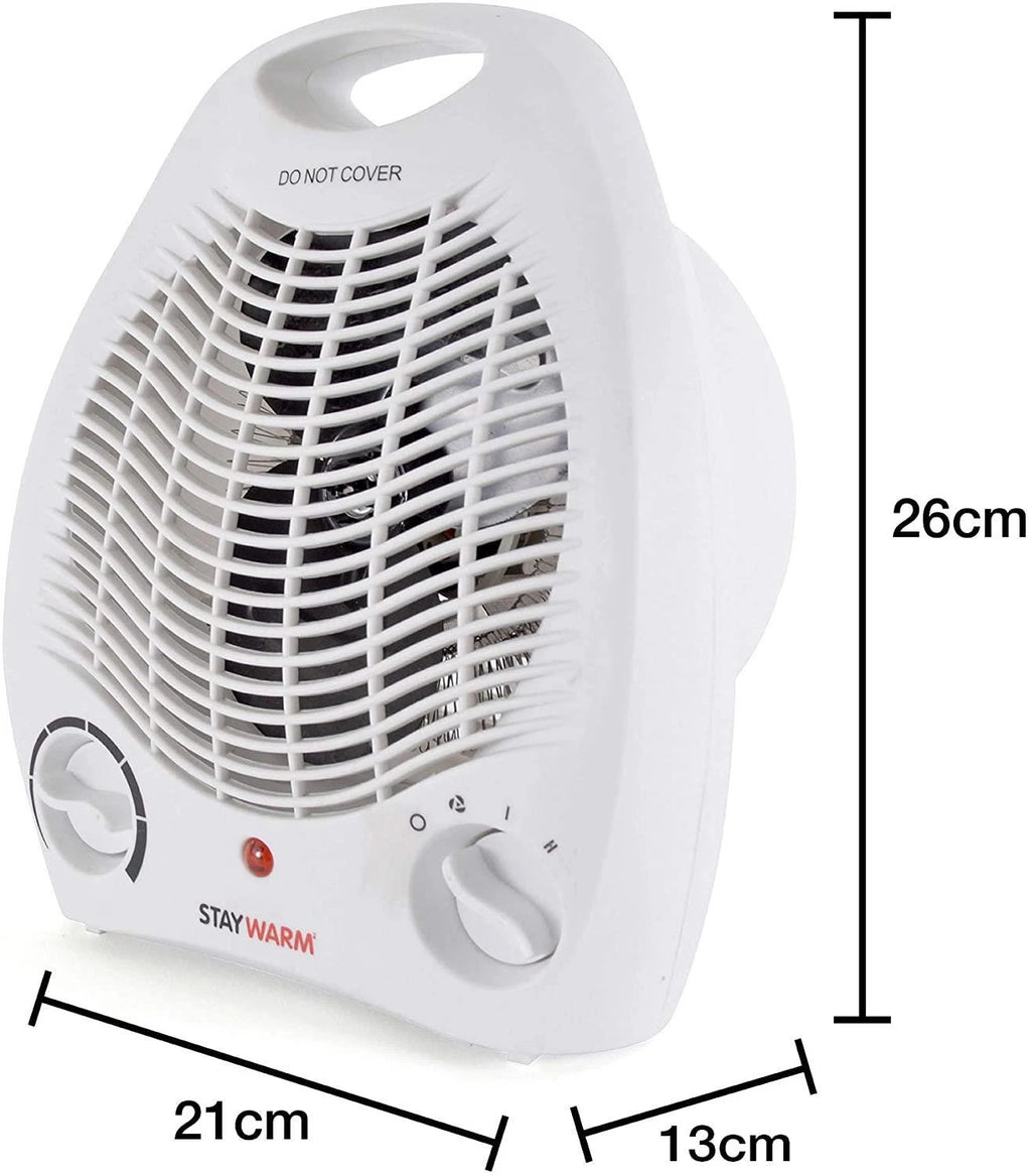 Lloytron F2001WH 2000Kw Upright Electric Fan Heater White