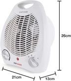 Lloytron F2001WH 2000Kw Upright Electric Fan Heater White