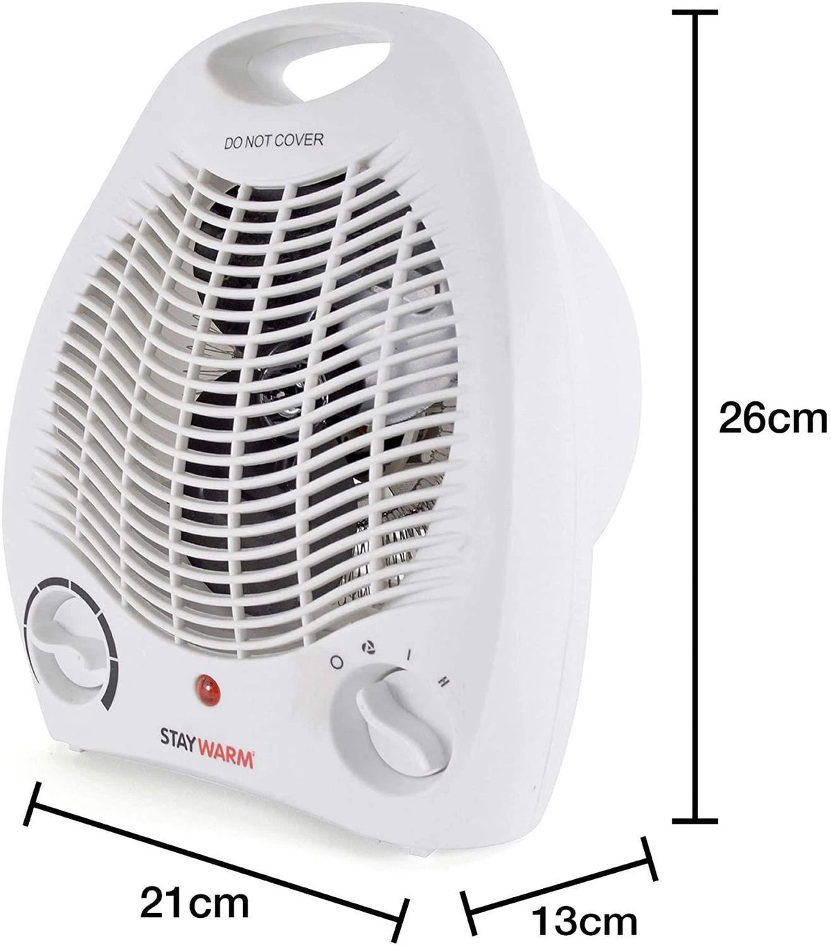 Lloytron F2001WH 2000Kw Upright Electric Fan Heater White
