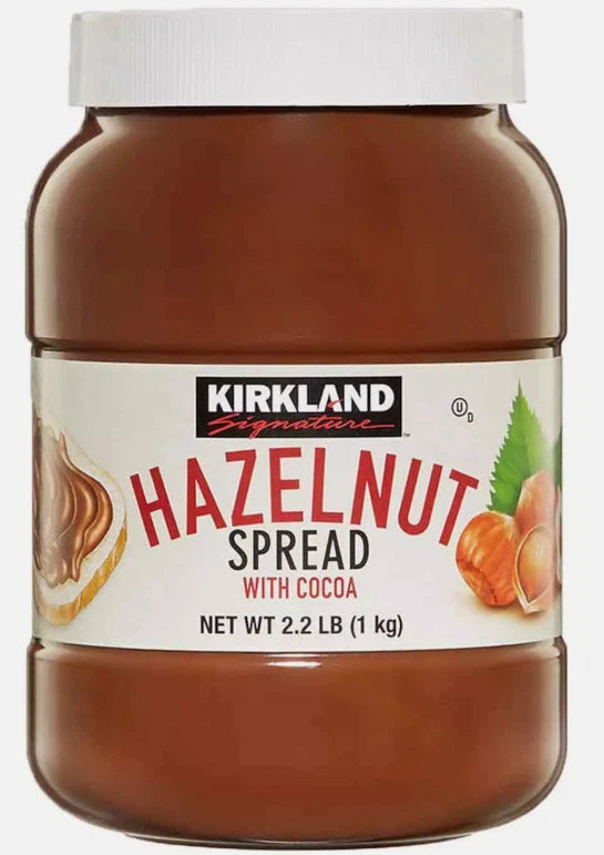 Kirkland Signature Hazelnut Chocolate Smooth Spread with Cocoa Pack 2 Jars x 1kg
