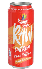 Rubicon Raw Energy Wave Editions Peach & Apricot 500ml x 12