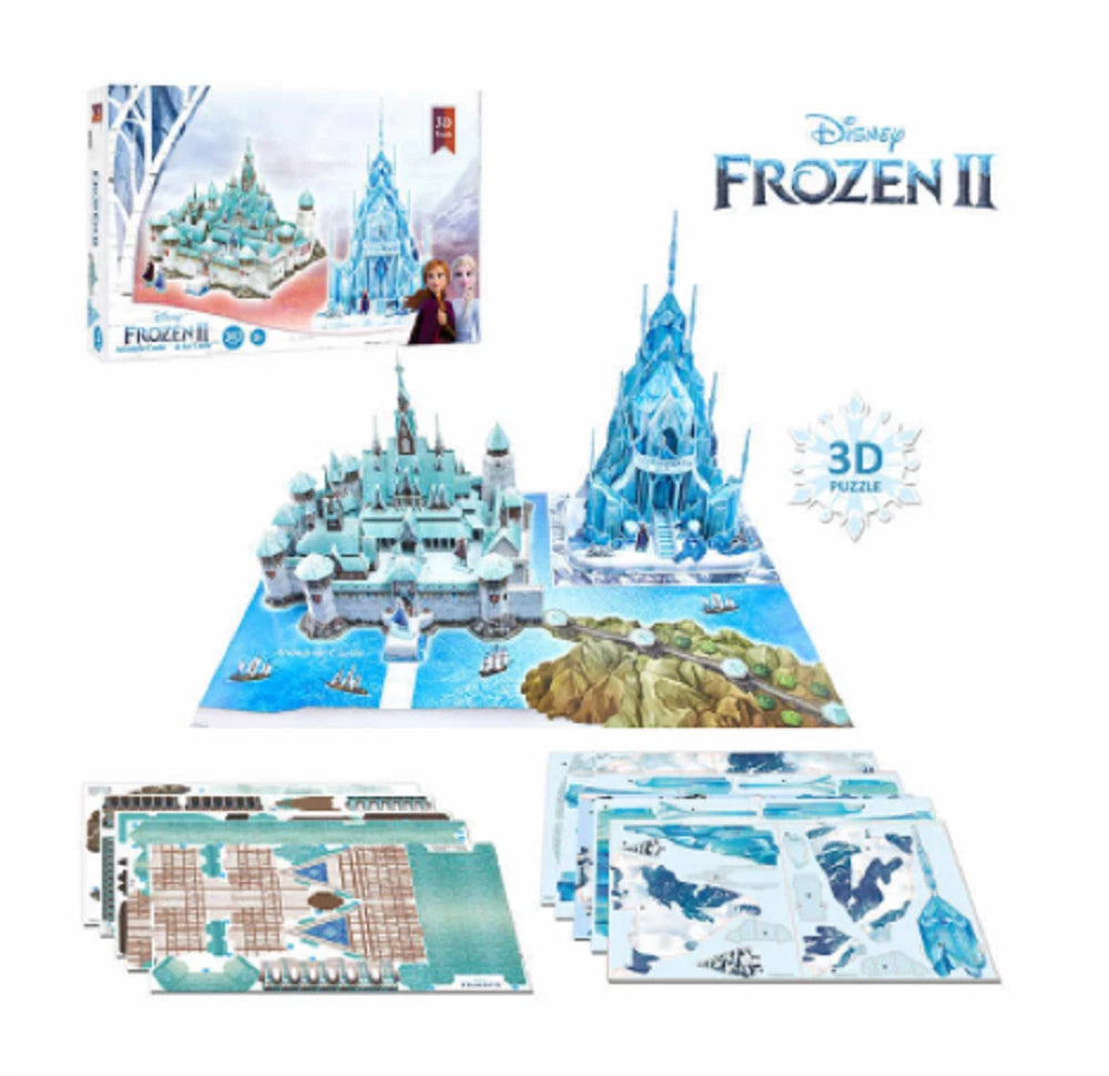 Frozen 2 3D Arendelle & Ice Castle 343 Piece Puzzle Set Perfect Gift Sets kids