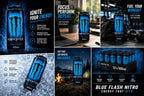Monster Nitro Blue Flash Energy Drink 500ml Pack of 12