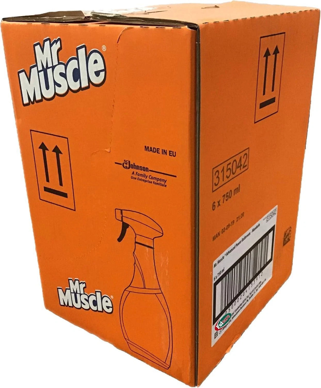 Mr Muscle Bathroom Cleaner, All Purpose Cleaning Spray 750ml x 6