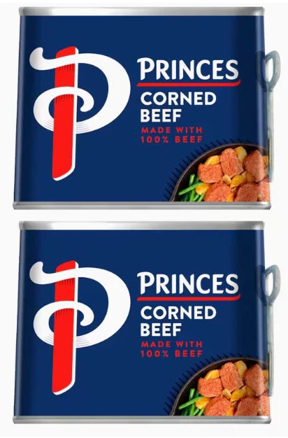 Princes Corned Beef 200g Tins – Made with 100% Beef Pack of 12