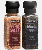Kirkland Signature Black Pepper Corn Pink Salt Himalayan Grinder Pack + Refill