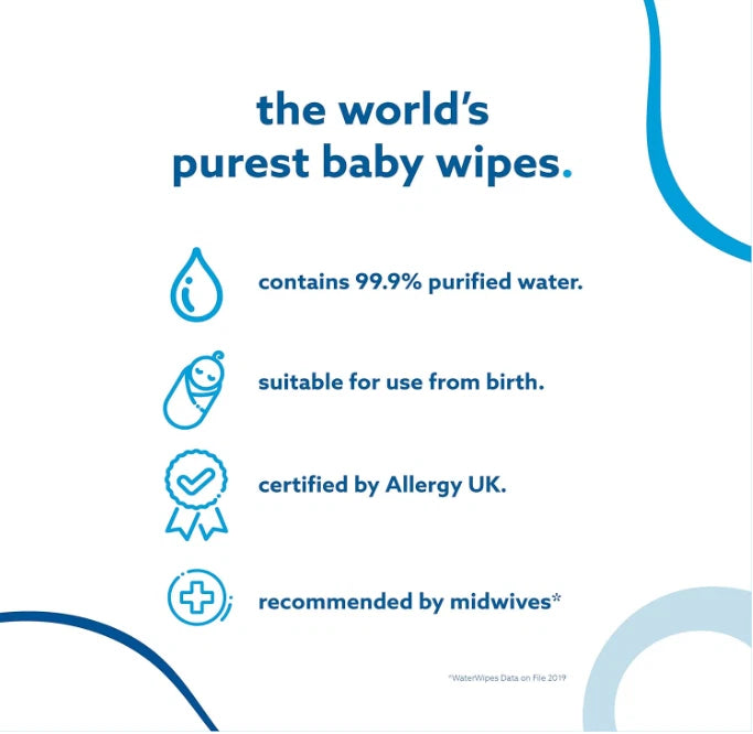 Water Wipe Pure Cotton Wool Packets 60x12 Baby Wipes Cleaning Pack 720 Sheets