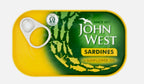 John West Sardines in Sunflower Oil 120g, High in 3 Omega Pack of 12