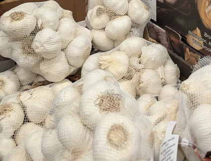 Fresh White Garlic Large Bulbs 1kg Natural Spice for Cooking, Soups, Marinades