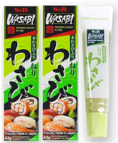 Wasabi Paste, Japanese Condiment 43g, Easy to Use, Pack of 2