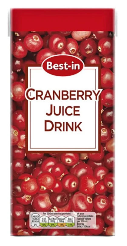 Bestin Cranberry Classic Juice Drink with Sugar and Sweetener 1L Pack of 12
