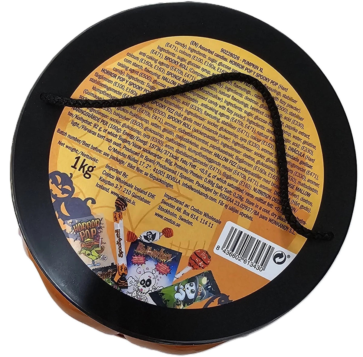 WONKY MIXED SWEETS TRICK & TREAT HALLOWEEN SWEETS 1KG PUMKIN BUCKET