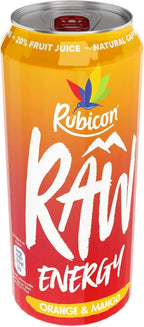Rubicon Raw Energy Orange & Mango 500ml x 12