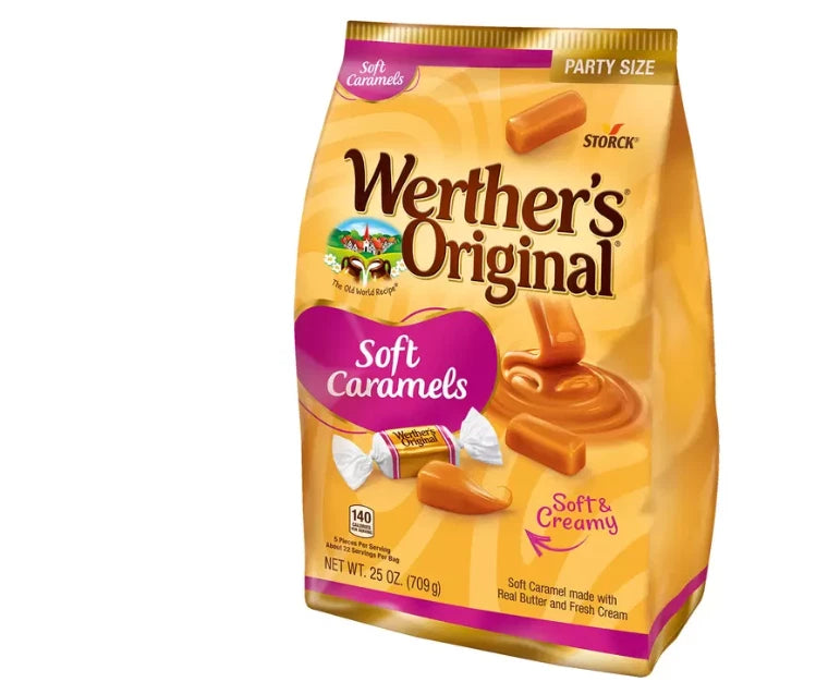 Werther’s Original Soft Caramels Creamy Classic Candy Party Pack 709g